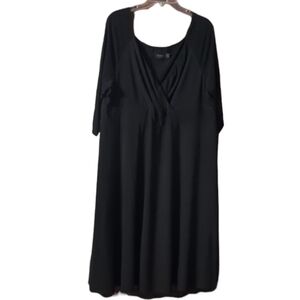 Igigi Women's Dress Vintage Faux Wrap Raglan 3/4 Sleeve Cocktail Plus Size 22 24